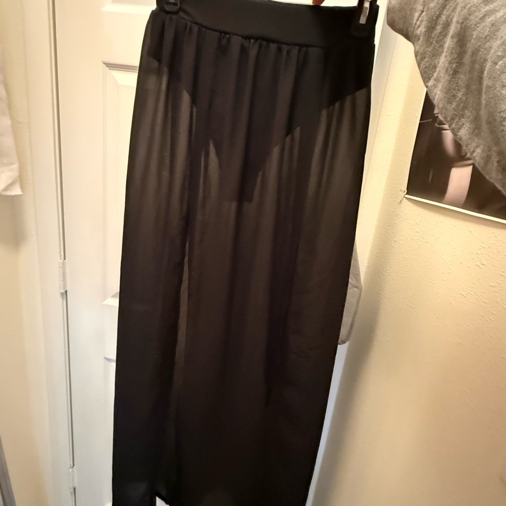 Elegant Black Sheer Skirt